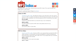 Desktop Screenshot of mp3toolbox.net