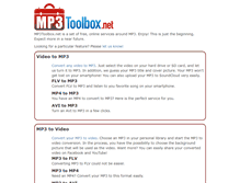 Tablet Screenshot of mp3toolbox.net